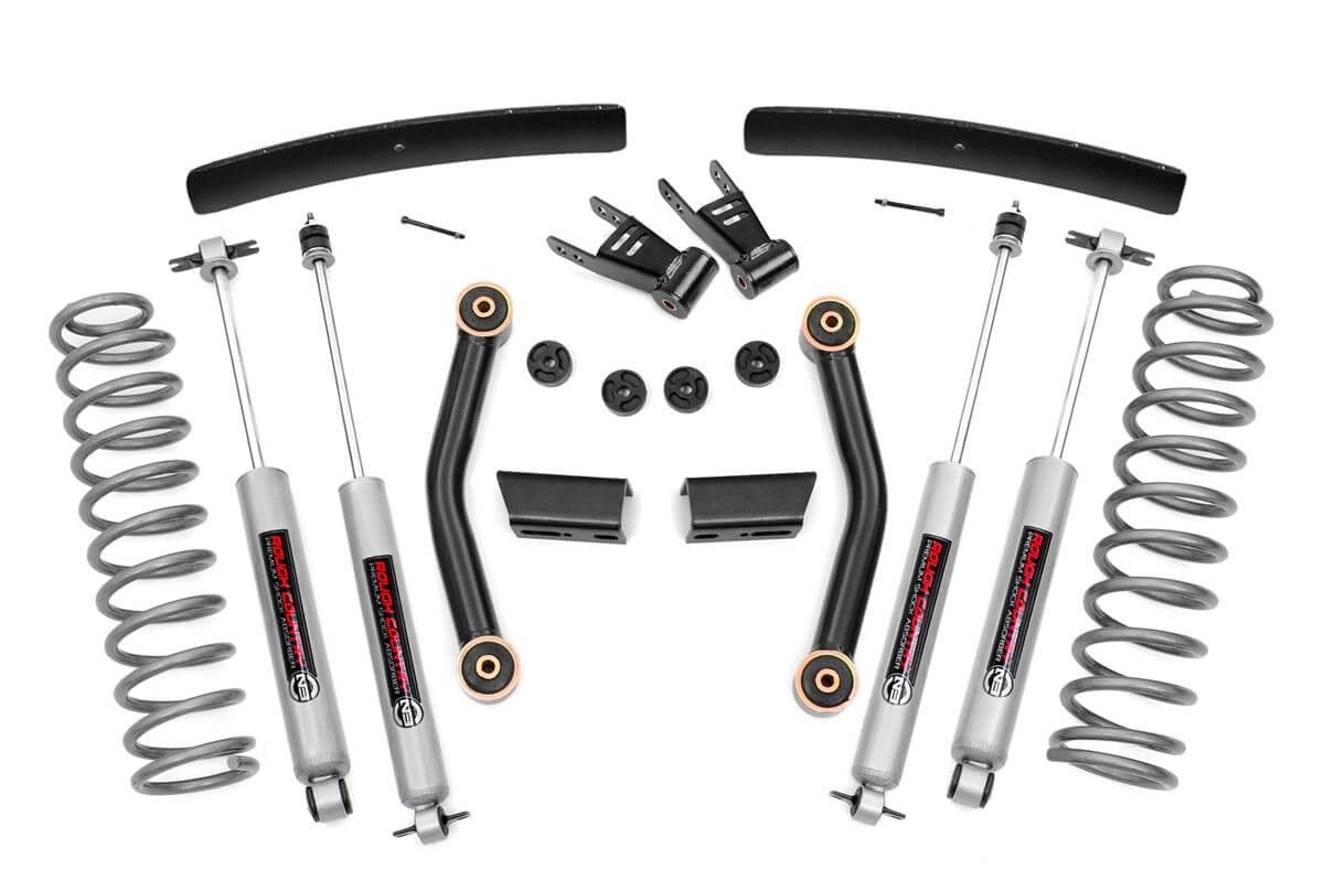 Jeep Comanche Suspension Lift Kit - Front + Rear - Rough Country - 4.5 Inch with N3 Shocks - '86-'92